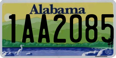 AL license plate 1AA2085