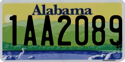 AL license plate 1AA2089