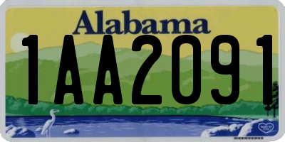 AL license plate 1AA2091