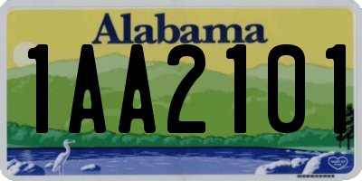 AL license plate 1AA2101