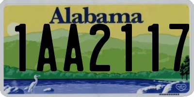 AL license plate 1AA2117