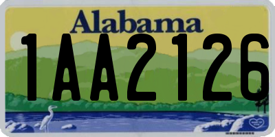 AL license plate 1AA2126