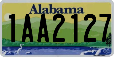 AL license plate 1AA2127