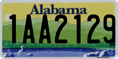 AL license plate 1AA2129