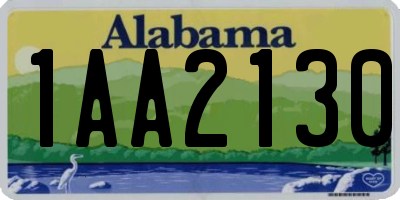 AL license plate 1AA2130