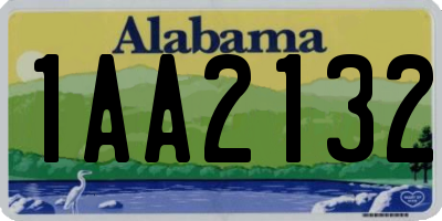 AL license plate 1AA2132