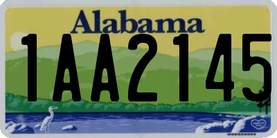 AL license plate 1AA2145