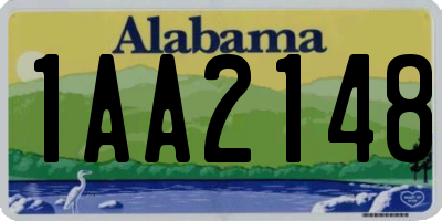 AL license plate 1AA2148