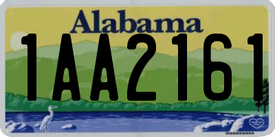 AL license plate 1AA2161