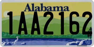 AL license plate 1AA2162