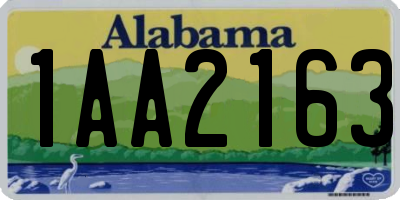 AL license plate 1AA2163