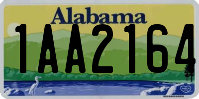 AL license plate 1AA2164