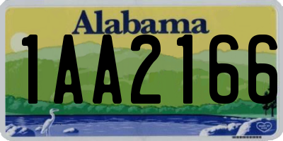 AL license plate 1AA2166