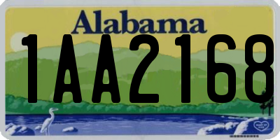 AL license plate 1AA2168