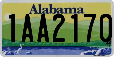AL license plate 1AA2170