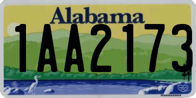 AL license plate 1AA2173