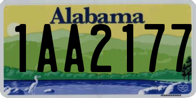 AL license plate 1AA2177