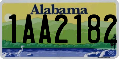 AL license plate 1AA2182