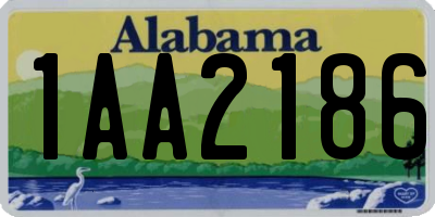 AL license plate 1AA2186