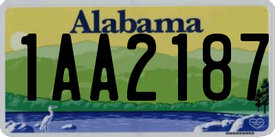 AL license plate 1AA2187