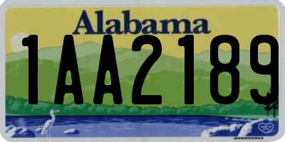 AL license plate 1AA2189