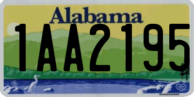 AL license plate 1AA2195