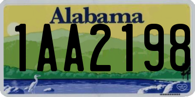 AL license plate 1AA2198