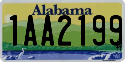 AL license plate 1AA2199