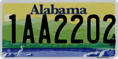 AL license plate 1AA2202