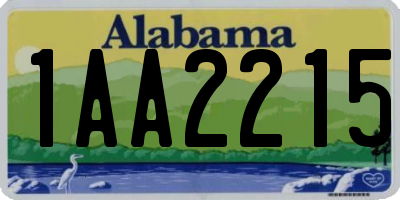 AL license plate 1AA2215