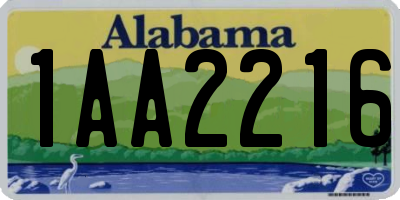 AL license plate 1AA2216