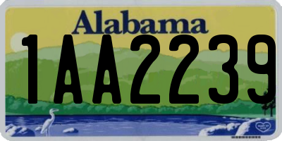 AL license plate 1AA2239