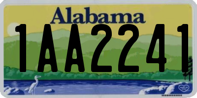 AL license plate 1AA2241