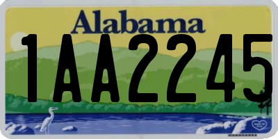 AL license plate 1AA2245