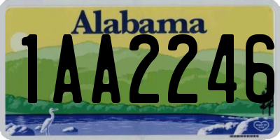 AL license plate 1AA2246