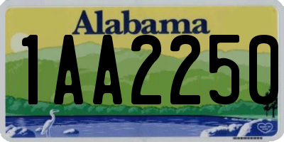 AL license plate 1AA2250