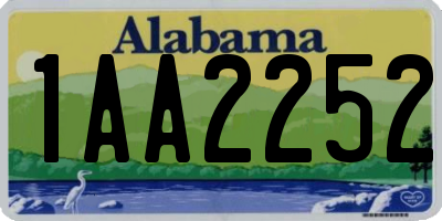 AL license plate 1AA2252