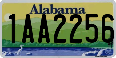 AL license plate 1AA2256