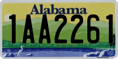 AL license plate 1AA2261