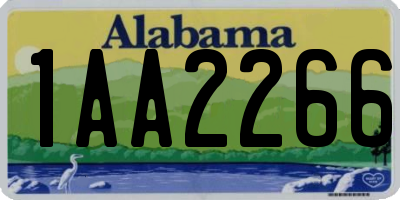 AL license plate 1AA2266