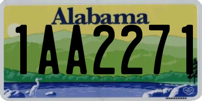 AL license plate 1AA2271