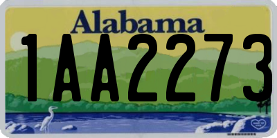 AL license plate 1AA2273