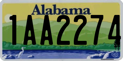 AL license plate 1AA2274