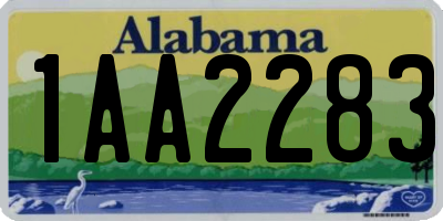 AL license plate 1AA2283
