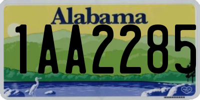 AL license plate 1AA2285