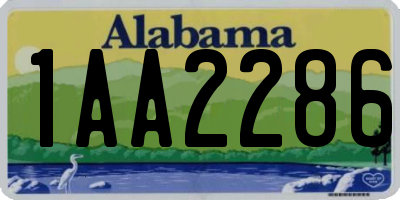 AL license plate 1AA2286