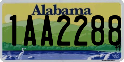 AL license plate 1AA2288