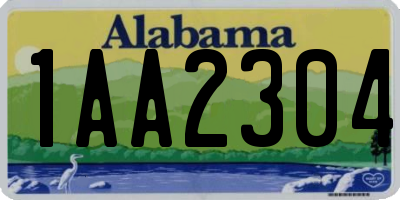 AL license plate 1AA2304