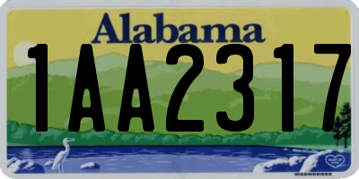 AL license plate 1AA2317