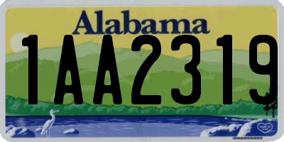 AL license plate 1AA2319